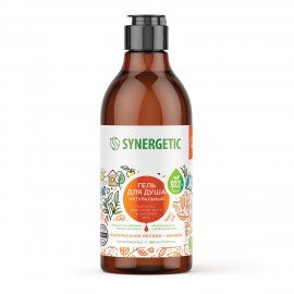 Гель для душа 380 мл SYNERGETIC "Карамельное яблоко и ваниль", натуральный, биоразлагаемый, 400005