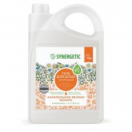 Гель для душа 3,5 л SYNERGETIC "Карамельное яблоко и ваниль", натуральный, биоразлагаемый, 400351