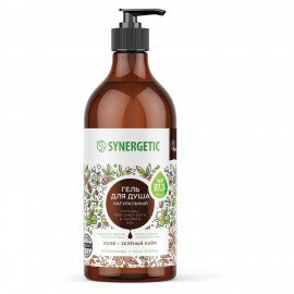 Гель для душа 750 мл SYNERGETIC "Кофе и зеленый лайм", натуральный, биоразлагаемый, 400007