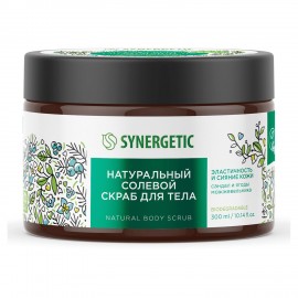 Скраб для тела 300 мл SYNERGETIC "Сандал и ягоды можжевельника" натуральный, солевой, 800001