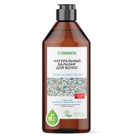 Бальзам для волос 400 мл SYNERGETIC "Объём и укрепление волос", натуральный, 702402