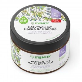 Маска для волос 300 мл SYNERGETIC "Тонизирующая для роста волос", натуральная, 701800