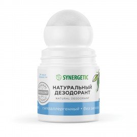 Дезодорант 50 мл SYNERGETIC "Без запаха", роликовый, натуральный, 300015