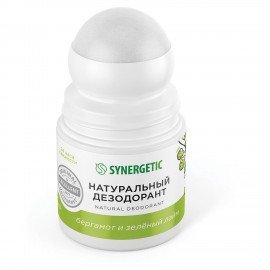 Дезодорант 50 мл SYNERGETIC "Бергамот - зеленый лайм", роликовый, натуральный, 300016