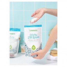 Соль для ванн 1 кг SYNERGETIC "Детокс и расслабление", морская, натуральная, 300011