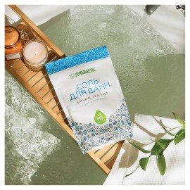 Соль для ванн 1 кг SYNERGETIC "Детокс и расслабление", морская, натуральная, 300011