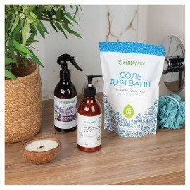 Соль для ванн 1 кг SYNERGETIC "Детокс и расслабление", морская, натуральная, 300011