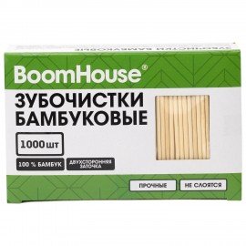 Зубочистки бамбуковые 1000 шт. в коробке BOOMHOUSE (БУМХАУС), 701956