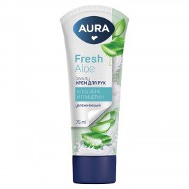 Крем для рук увлажняющий 75мл AURA BEAUTY "Алоэ вера и глицерин", 14858