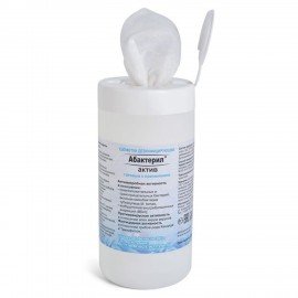 Дезинфицирующие салфетки влажные 60шт АБАКТЕРИЛ-АКТИВ, для обработки рук и поверхностей, ш/к 01701, САЛ-В-03