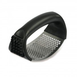 Пресс для чеснока с отбойником для мяса, нержавеющая сталь + пластик, черный, BOOMHOUSE, 702094