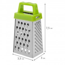 Мини-терка, 4-х сторонняя, 7,5х3,5x3 см, нержавеющая сталь, PRIMAURA, 702095