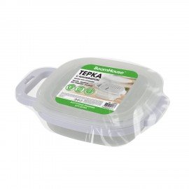 Набор терка горизонтальная + пластиковый контейнер, нержавеющая сталь, белый, BOOMHOUSE, 702099