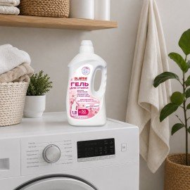 Гель для стирки всех видов тканей универсальный 1,5л LAIMA PROFESSIONAL "Цветущая сакура", 702186