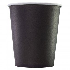 Стакан одноразовый бумажный 250мл, КОМПЛЕКТ 50шт, односл., ЧЕРНЫЕ, х/г, ФОРМАЦИЯ, HB8, HB80-280-0458