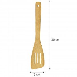 Лопатка кухонная с прорезями бамбук, 30 см, PRIMAURA CLASSIC, натуральный цвет, 702349