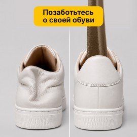 Ложка рожок для обуви с крючком МЕТАЛЛИЧЕСКАЯ 67см, антик МЕДЬ, SHEGRA (ШЕГРА), LUXE, 702508