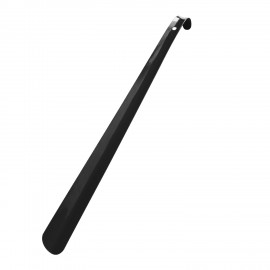 Ложка рожок для обуви с крючком МЕТАЛЛИЧЕСКАЯ 47см, ЧЕРНЫЙ, SHEGRA (ШЕГРА), LUXE, 702511