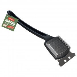 Щетка для чистки мангала и гриля 2 в 1, длинная ручка, ТУРБАЗА WBZ, 702562