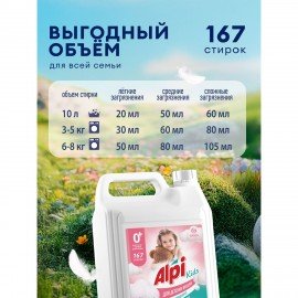 Гель для стирки белья концентрированный 5л GRASS ALPI, "Детский", ш/к 06817, 125779