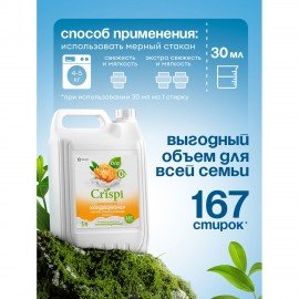 Кондиционер-ополаскиватель для белья концентрат гипоаллергенный 5л CRISPI by GRASS "Пион", 125953