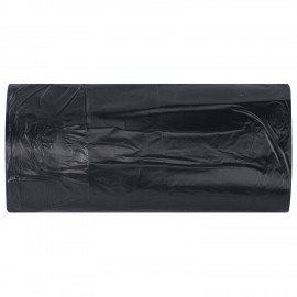 Мешки для мусора 30л черные в рулоне 50 штук сверхпрочные, ПВД 30 мкм, 50x58см, LAIMA, 702650