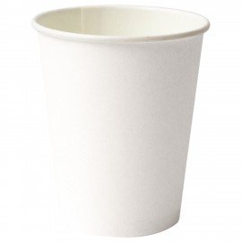 Стакан одноразовый бумажный 250/273мл d-80мм белый КОМПЛЕКТ 1000шт, хол/гор, WELDAY,702689