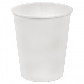 Стакан одноразовый бумажный 250/273мл d-80мм белый КОМПЛЕКТ 1000шт, хол/гор, WELDAY,702689