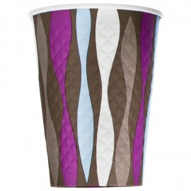 Стакан одноразовый бумажный 300/430мл d-90мм, конгрев/печать Волна КОМПЛЕКТ 50шт, WELDAY, 702699