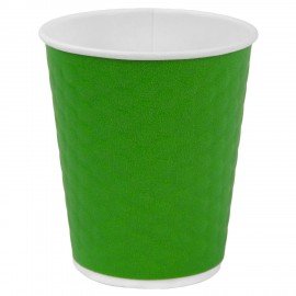 Стакан одноразовый бумажный 250/273мл d-80мм двухсл. "Соты" зеленый КОМПЛЕКТ 50шт WELDAY, 702703