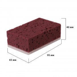 Губки для посуды 9,5х6,5х4см, КОМПЛЕКТ 5 штук, КРУПНОПОРИСТЫЕ, PERKLIN (ПЕРКЛИН), 702733