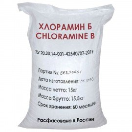 Средство дезинфицирующее ХЛОРАМИН-Б технический, Россия, пакет 300 г, АКВА, честный знак
