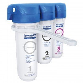 Фильтр для воды с краном в комплекте БАРЬЕР "ПРОФИ Стандарт", 3 ступени, ресурс 10000, Н113Р00