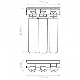 Фильтр для воды БАРЬЕР "ЭКСПЕРТ Жесткость", 3 ступени, ресурс 10000 л, Н221Р12