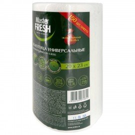 Универсальные полотенца в рулоне 150 шт., 20х23 см, 70% вискозы (спанлейс), Master FR