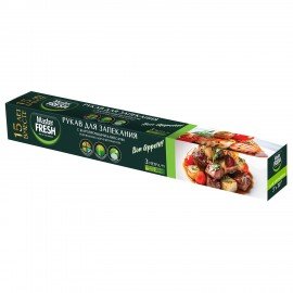 Рукав для запекания с жаропрочными клипсами в коробке, 3 м, Master FRESH, ШК3213
