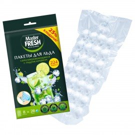 Пакеты для приготовления льда самозакрывающиеся,8 пакетов по 28 ячеек,224 шарика,Mast