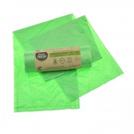 Мешки для мусора 60л, биоразлагаемые салатовые, 9 мкм, 20шт, Master FRESH, ШК6177