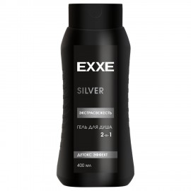 Гель для душа мужской 400мл EXXE MEN SILVER 2в1 "Экстрасвежесть", шк 83489, С0007830
