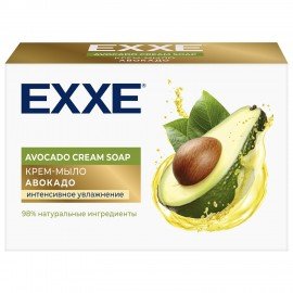 Мыло-крем туалетное косметическое 90г EXXE "Авокадо", интенсивное увлажнение, шк 80822, С0007496