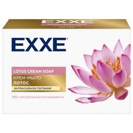 Мыло-крем туалетное косметическое 90г EXXE "Лотос", интенсивное питание, шк 80815, С0007497