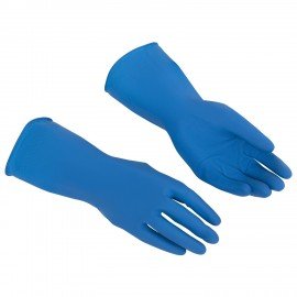 Перчатки VILEDA многоцелевые латексные МНОГОРАЗОВЫЕ х/б напыление, ПРОЧНЫЕ, р-р S, си, 174350