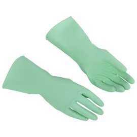 Перчатки VILEDA многоцелевые латексные МНОГОРАЗОВЫЕ х/б напыление ПРОЧНЫЕ M (средний) зеленый 174363