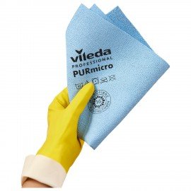 Салфетки микроволоконная VILEDA "ПУРмикро Актив" супервпитывание КОМПЛЕКТ 5шт синий 3, 174046