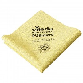 Салфетки микроволоконная VILEDA "ПУРмикро Актив" супервпитывание КОМПЛЕКТ 5шт желтый, 174072