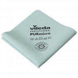 Салфетки микроволоконная VILEDA "ПУРмикро Актив" супервпитывание КОМПЛЕКТ 5шт зеленый, 174070