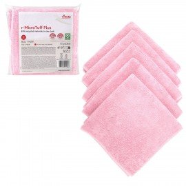 Салфетки VILEDA "МикроТафф Плюс" КОМПЛЕКТ 5шт, микрофибра, красный, 38*38см, 174201