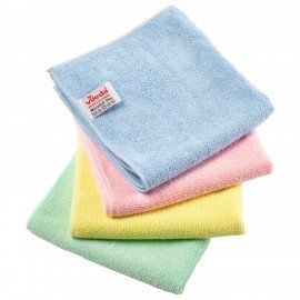Салфетки VILEDA "МикроТафф Плюс" КОМПЛЕКТ 5шт, микрофибра, зеленый, 38*38см, 174203