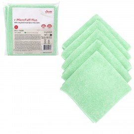 Салфетки VILEDA "МикроТафф Плюс" КОМПЛЕКТ 5шт, микрофибра, зеленый, 38*38см, 174203
