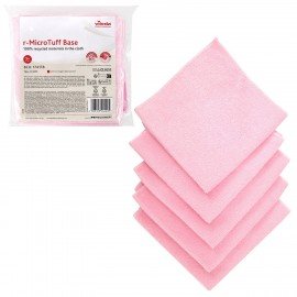 Салфетки VILEDA "МикроТафф Бейс" КОМПЛЕКТ 5шт, микрофибра, красный, 36*36см, 174178